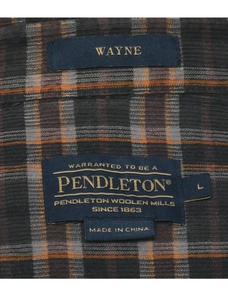 Pendleton Corduroy Checked Shirt - L