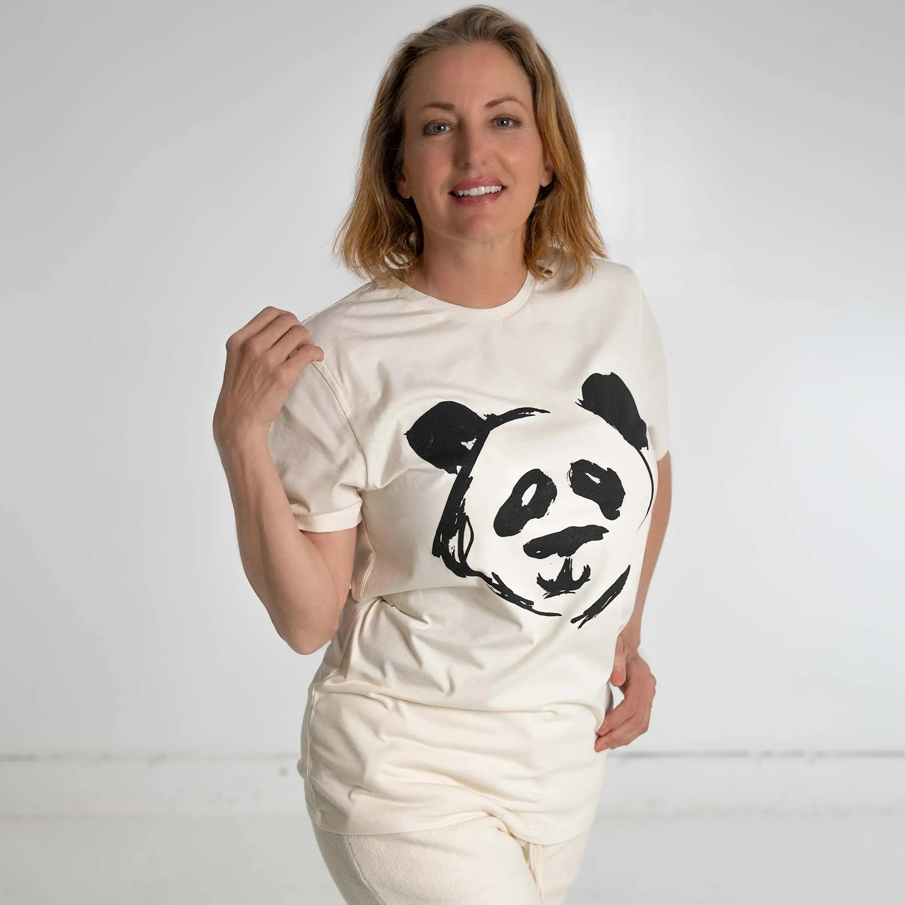 PUREVALLEY 100% Organic Prima Cotton T-Shirt (Unisex) - Panda