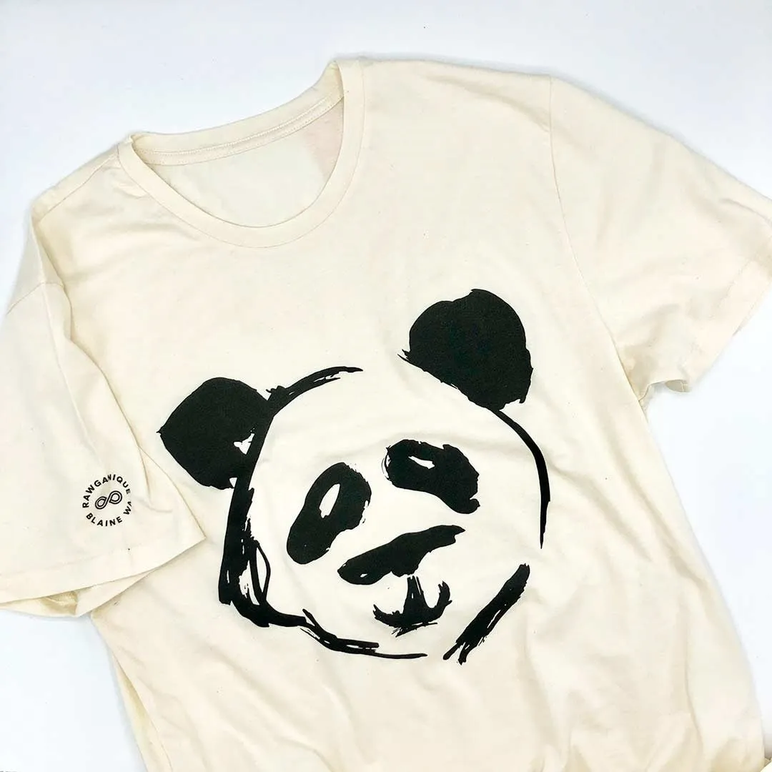 PUREVALLEY 100% Organic Prima Cotton T-Shirt (Unisex) - Panda