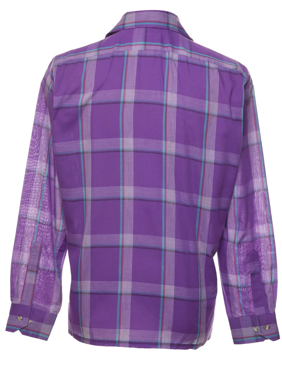 Purple Checked Shirt - L