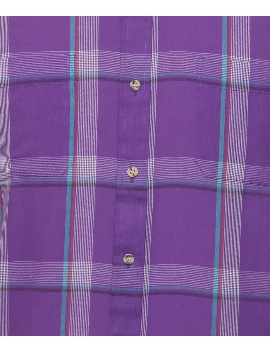 Purple Checked Shirt - L