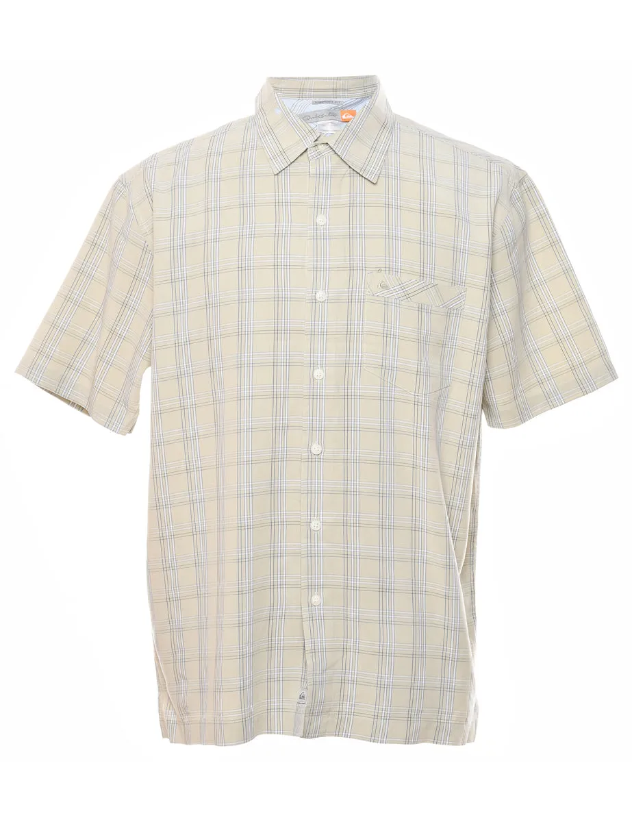 Short Sleeve Checked Shirt - L