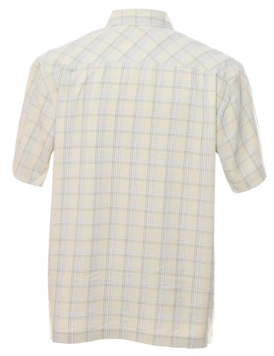 Short Sleeve Checked Shirt - L