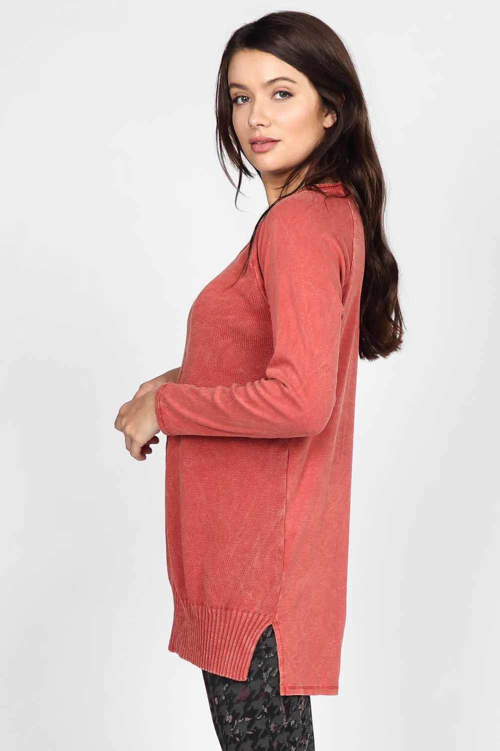 Single Cable Sweater Knit Tunic