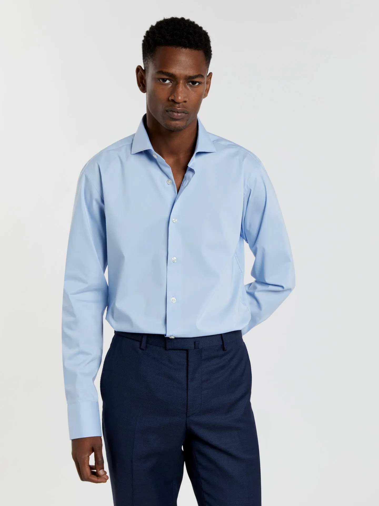 Slim fit k-easy plain poplin comfort formal shirt