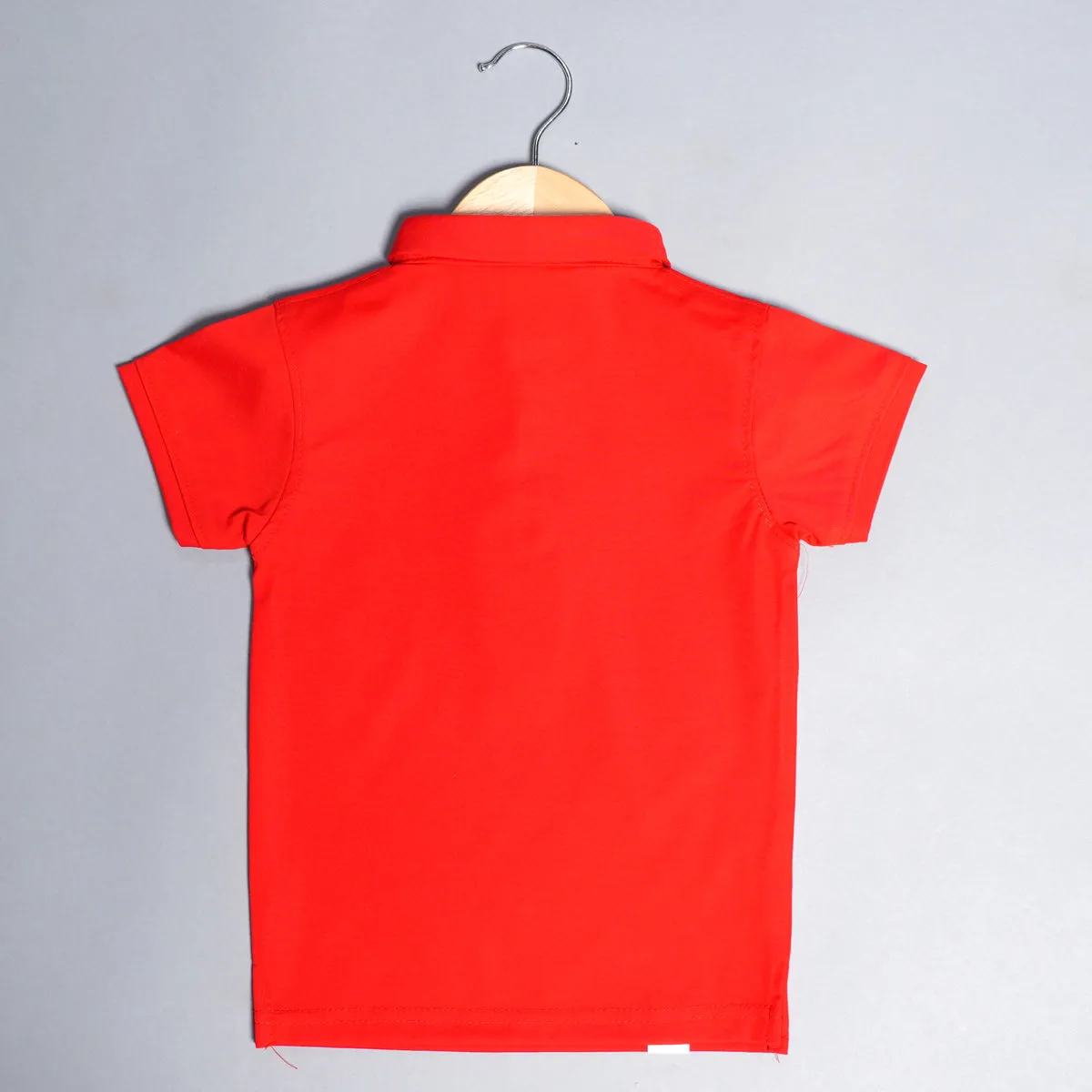 Solid Collared Aesthetic T-Shirt for Boys