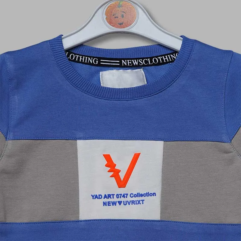 Solid Lining Pattern T-Shirts for Boys