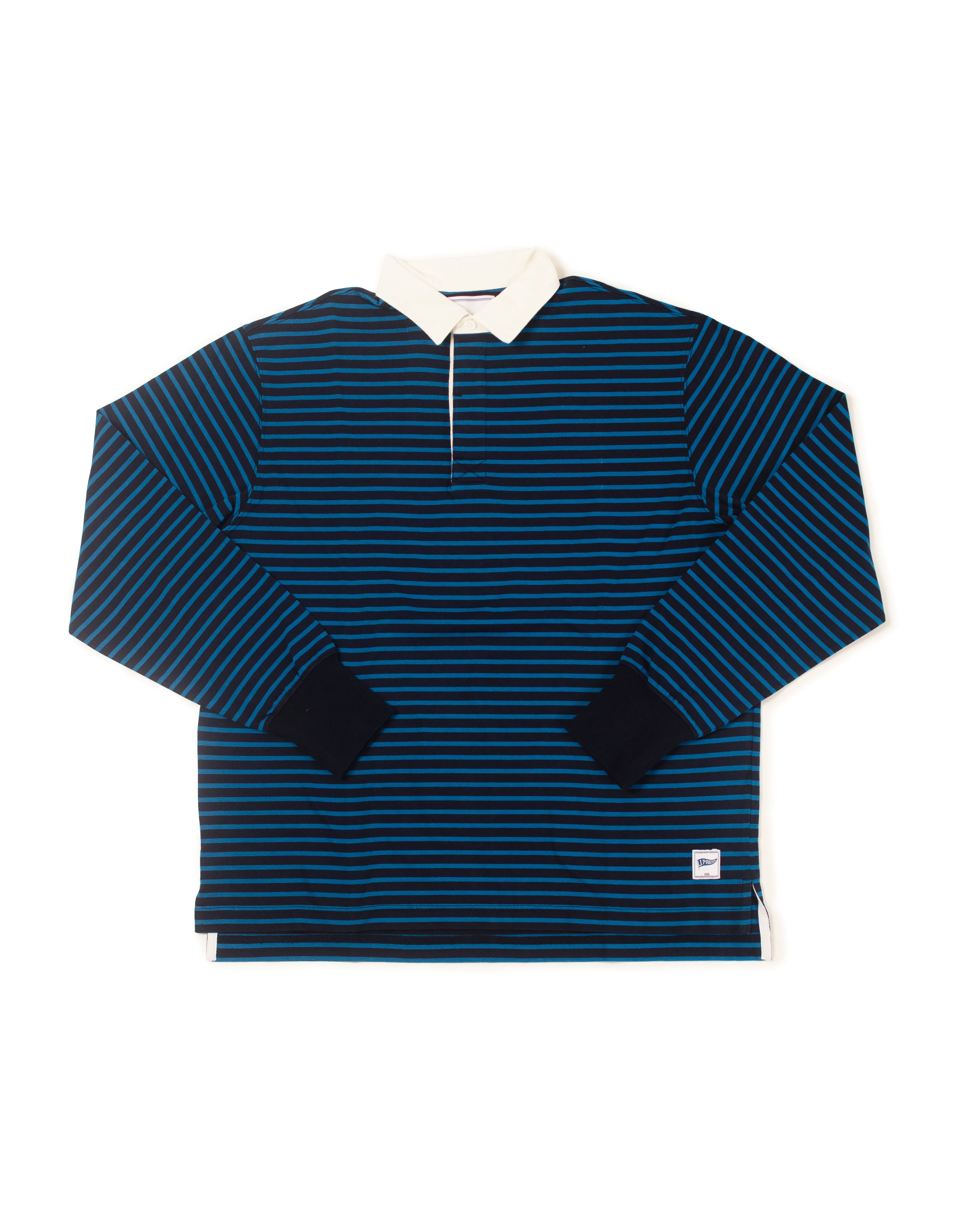 STRIPED RUGBY SHIRT -  BLUE/NAVY