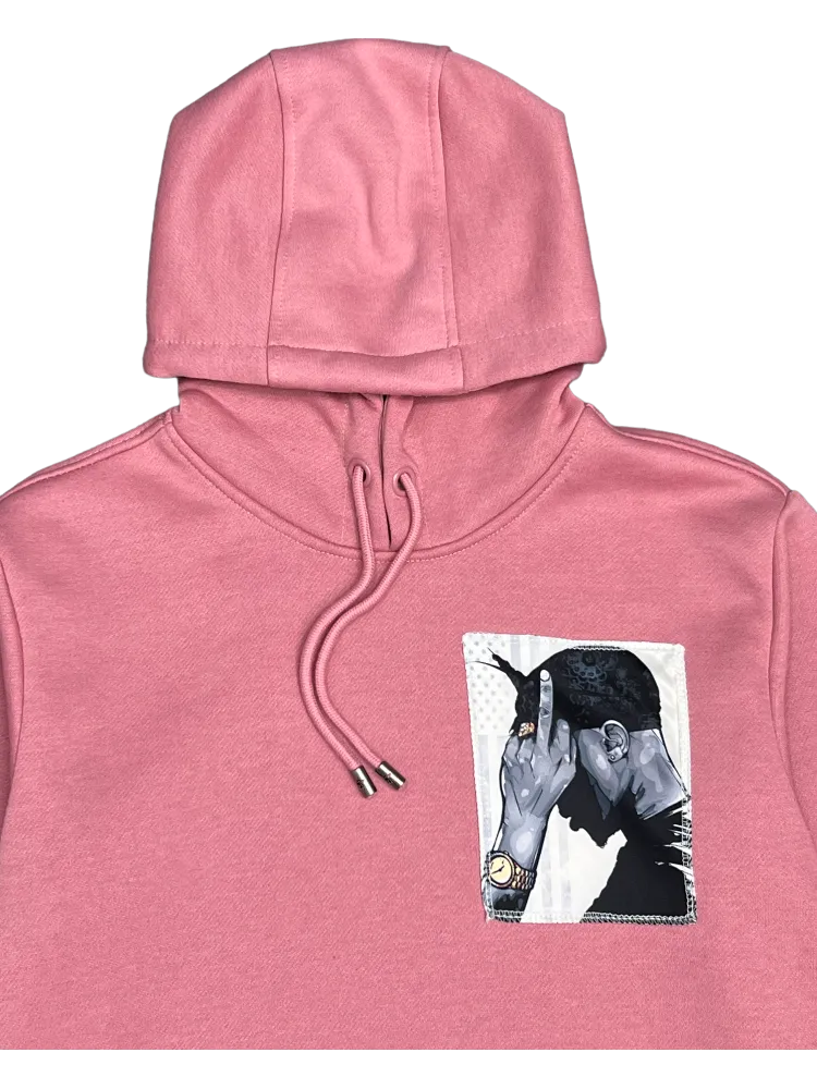 Tailored recreation Pink Men's Pullover Graphic Hoodies Heavy Blend