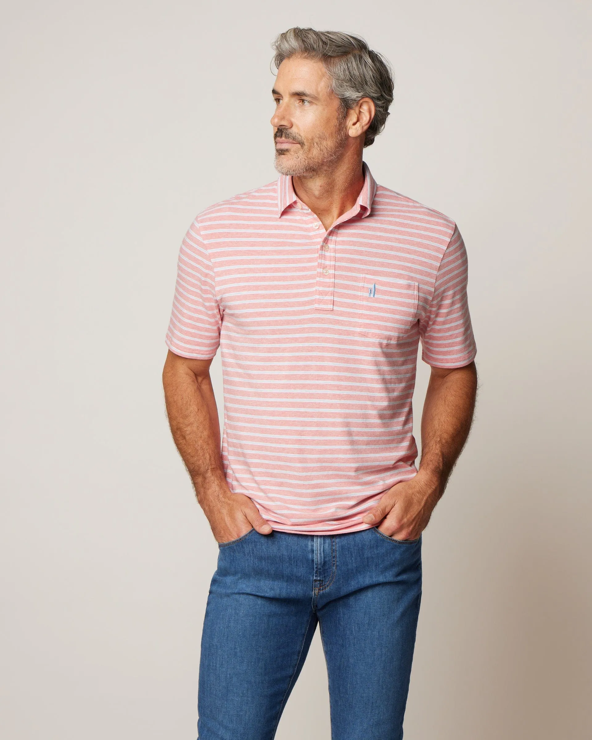 The Original Polo Matthis Stripe - Pomegranate