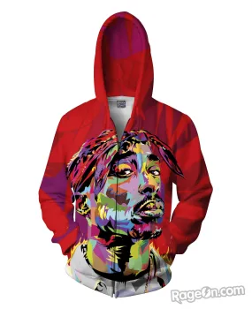 Tupac Zip-Up Hoodie