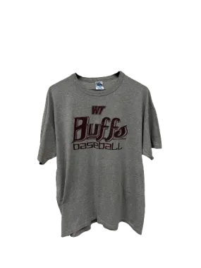 Vintage WT Buffs Baseball College Sports T-shirt Grey Large