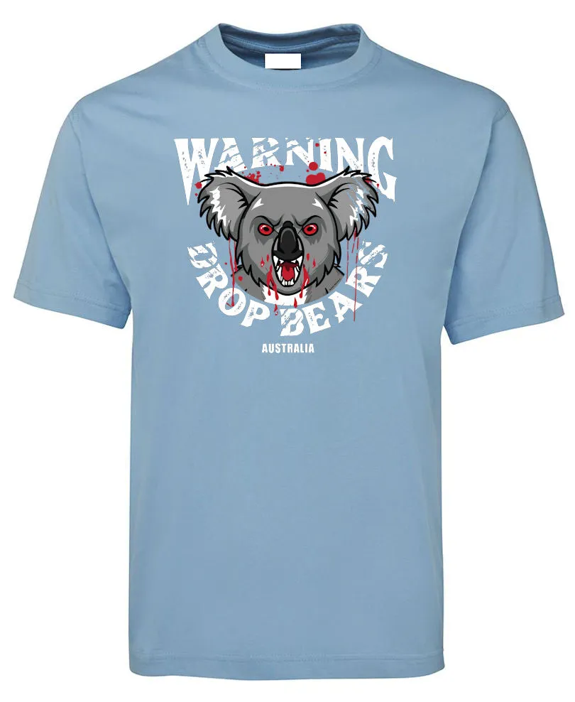 Warning Drop Bears Adults Koala T-Shirt (Various Colours)