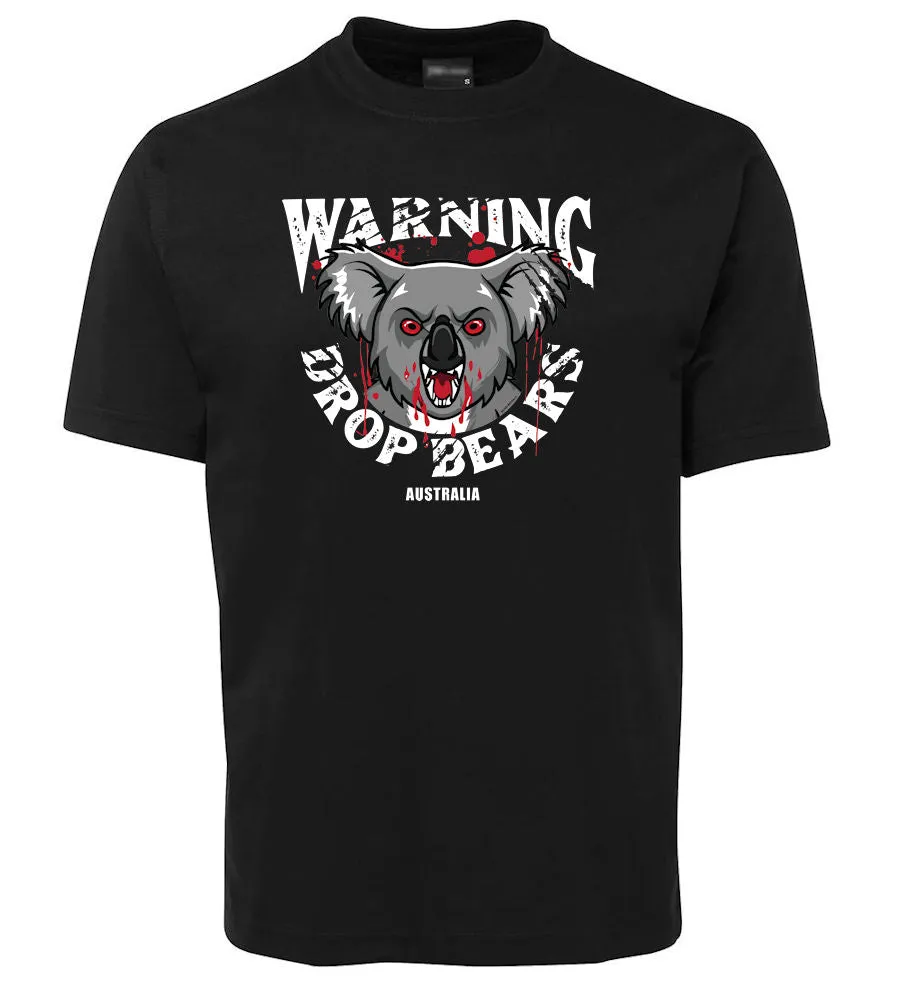 Warning Drop Bears Adults Koala T-Shirt (Various Colours)