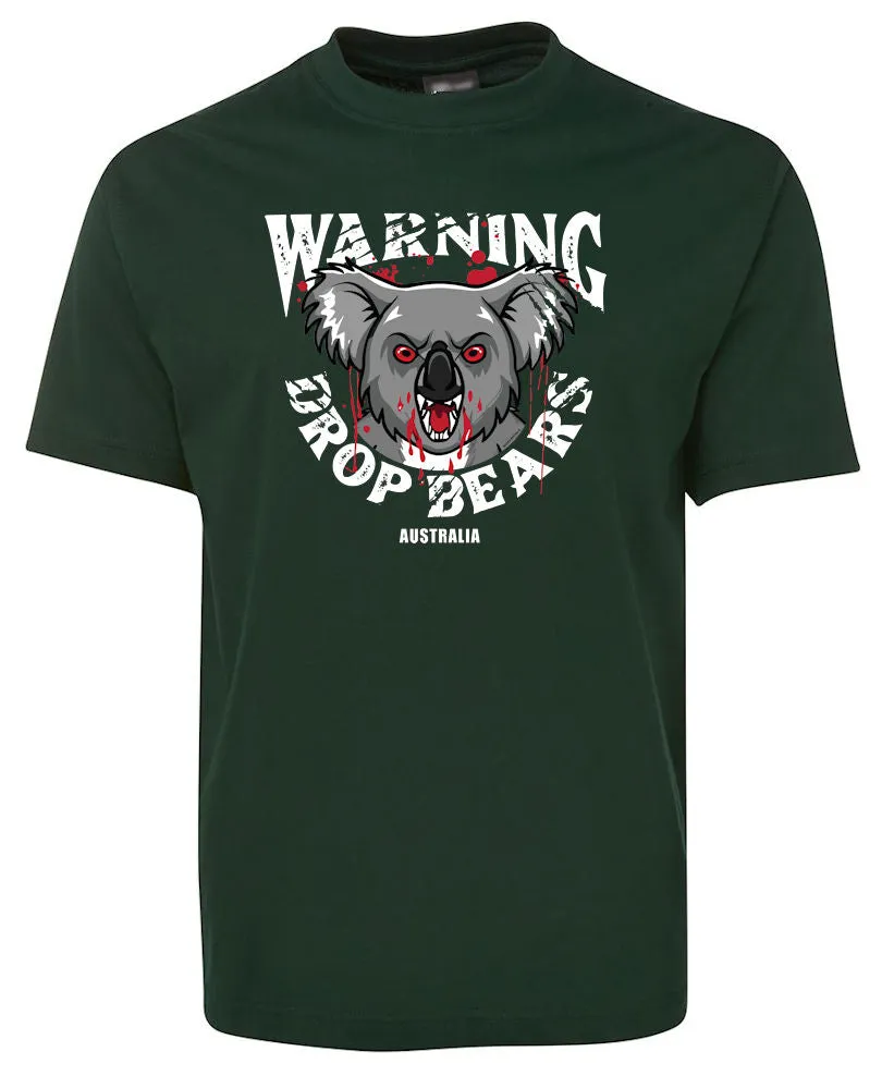 Warning Drop Bears Adults Koala T-Shirt (Various Colours)