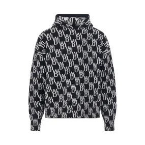 WD1 Graphic Knit Hoodie in Black