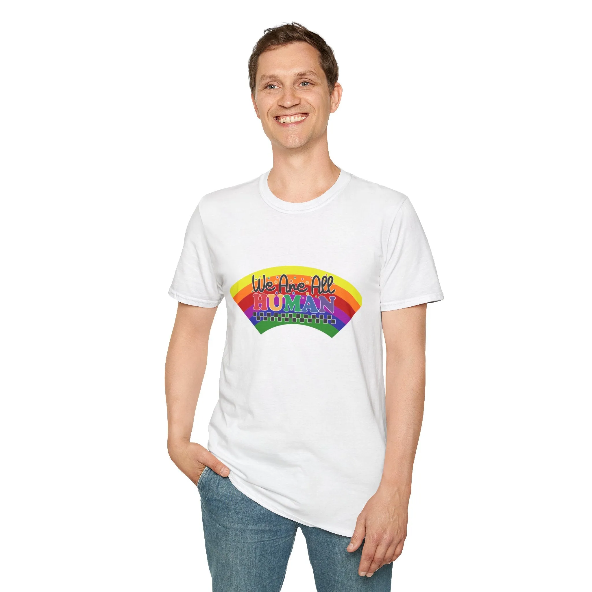 We are all Human Unisex Softstyle T-Shirt