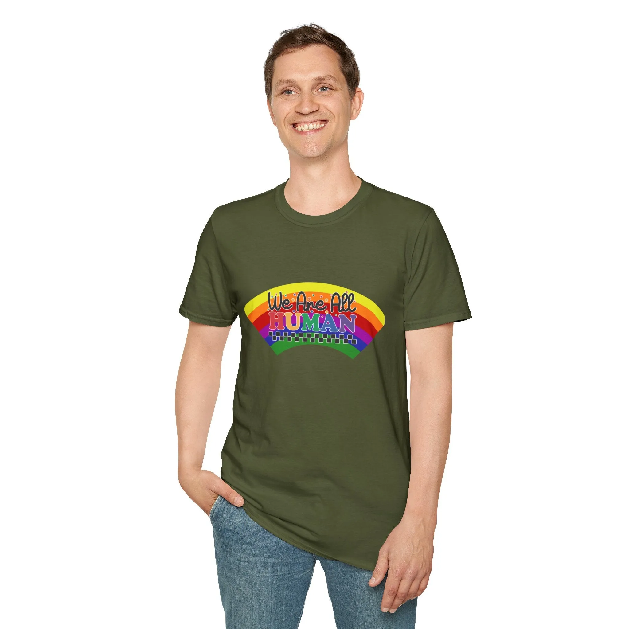 We are all Human Unisex Softstyle T-Shirt