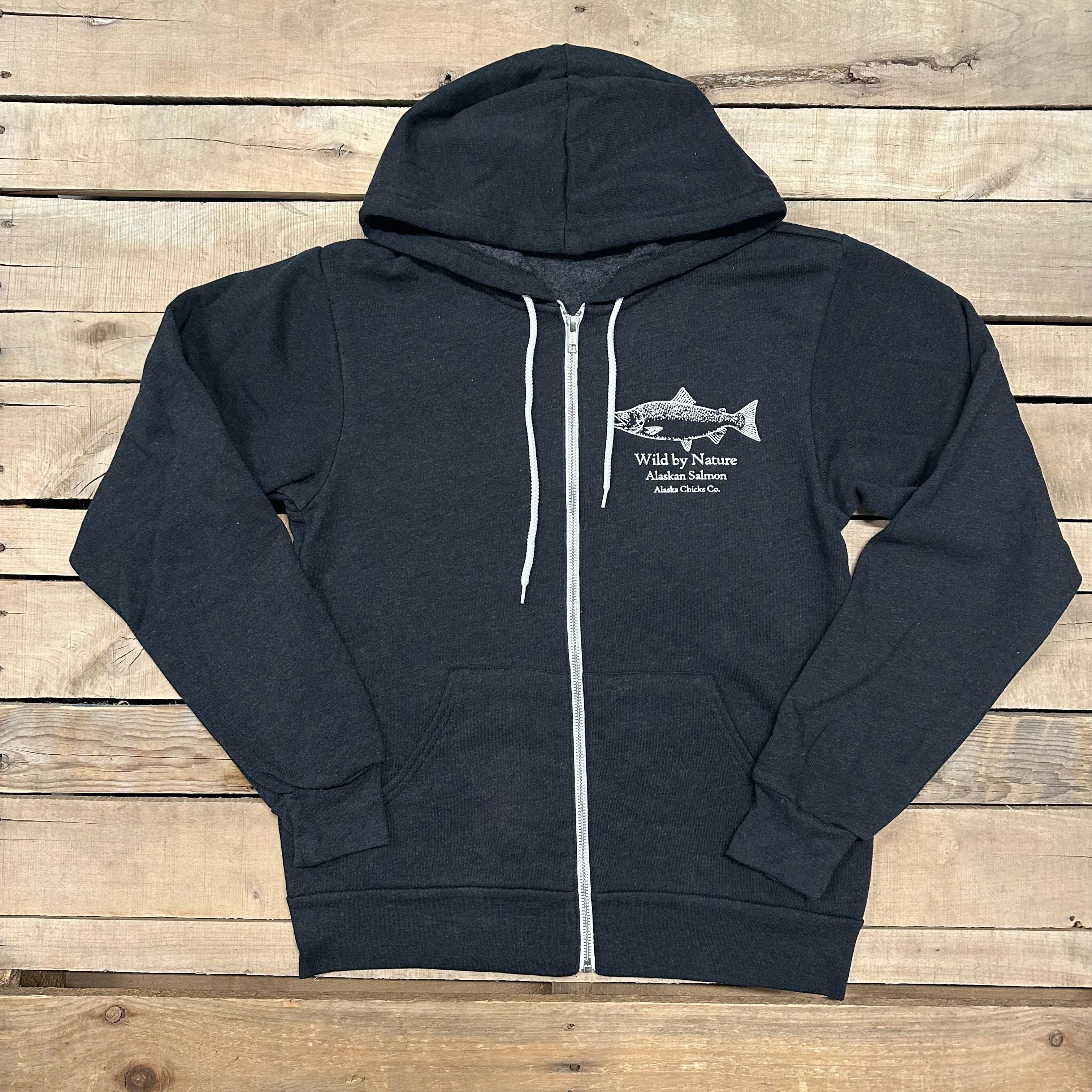 Wild Alaskan Salmon Zip-Up Hoodie