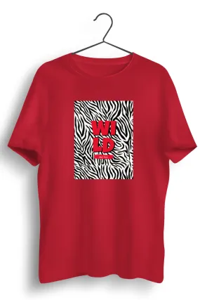 Wild Graphic Printed Red Tshirt