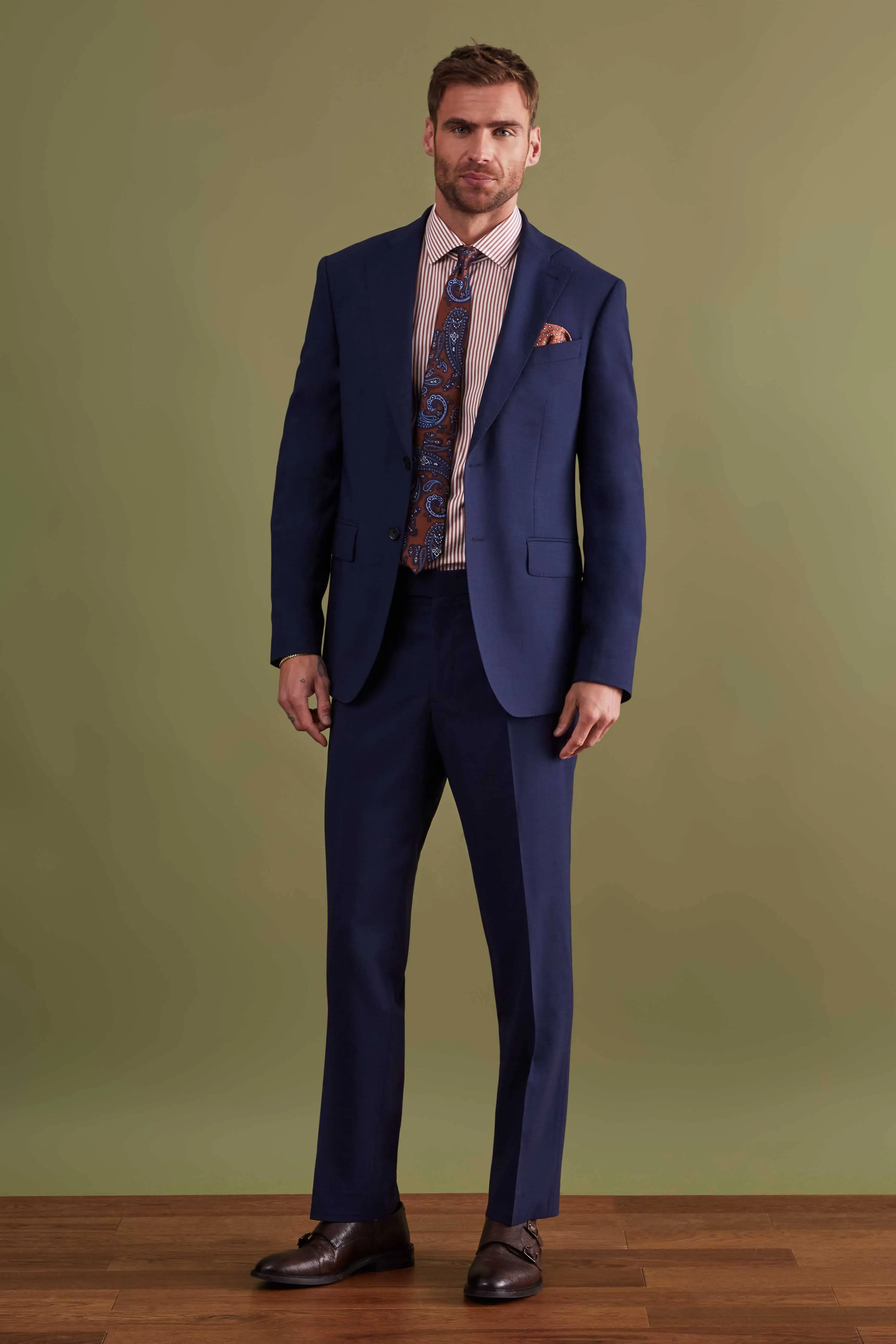 Wilder Tailored Fit Navy Wool Suit - ARCHIVE