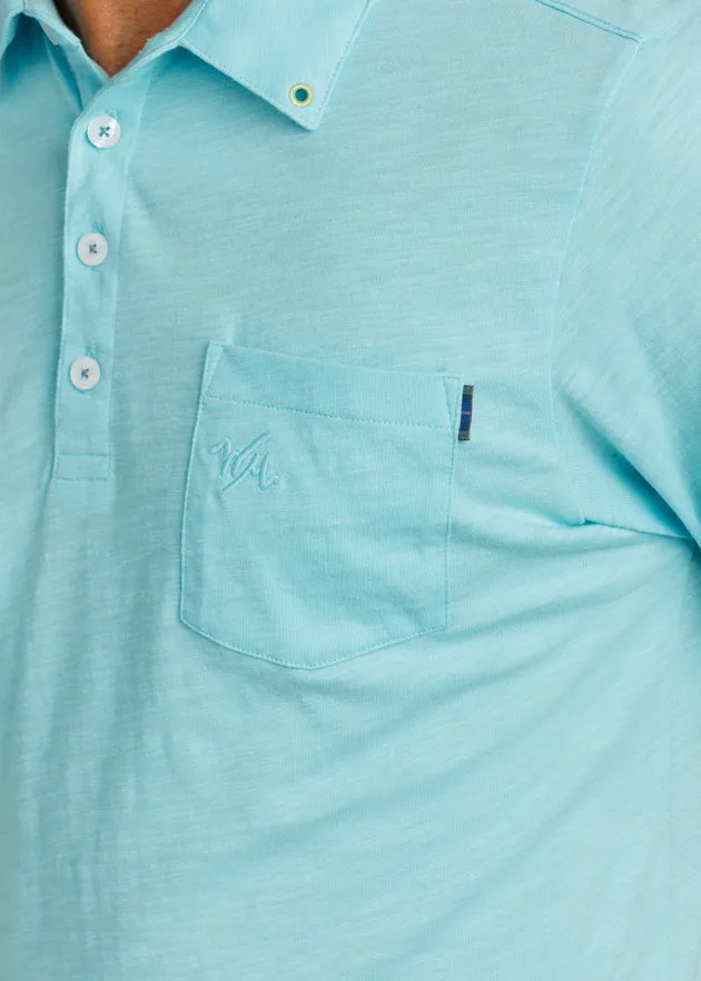 WM Corner Pocket Men's Polo | Seafoam