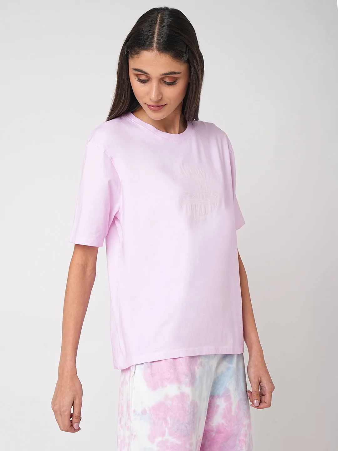 WOMEN LILAC COLD DYE T-SHIRT