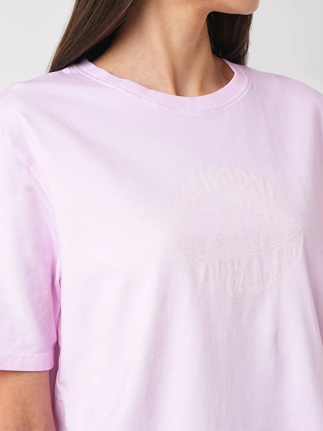 WOMEN LILAC COLD DYE T-SHIRT