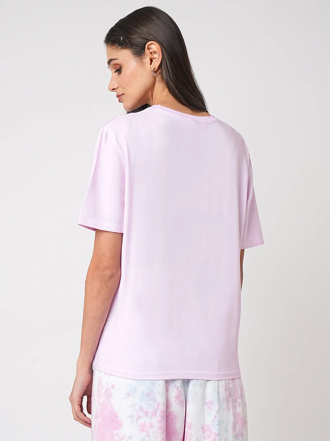 WOMEN LILAC COLD DYE T-SHIRT