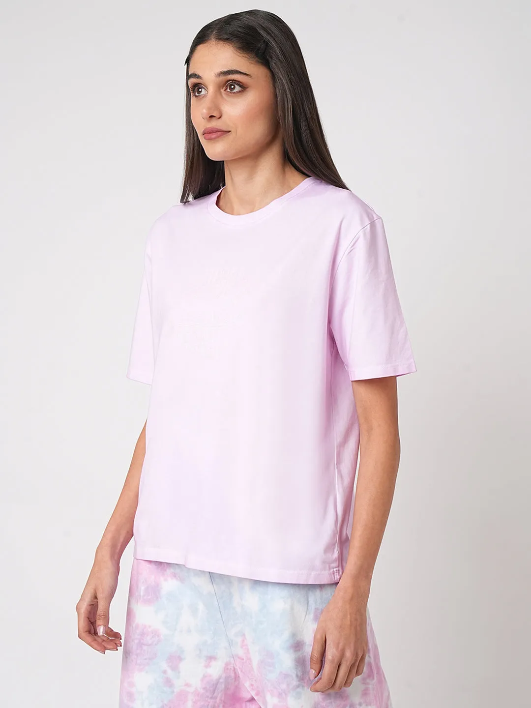 WOMEN LILAC COLD DYE T-SHIRT