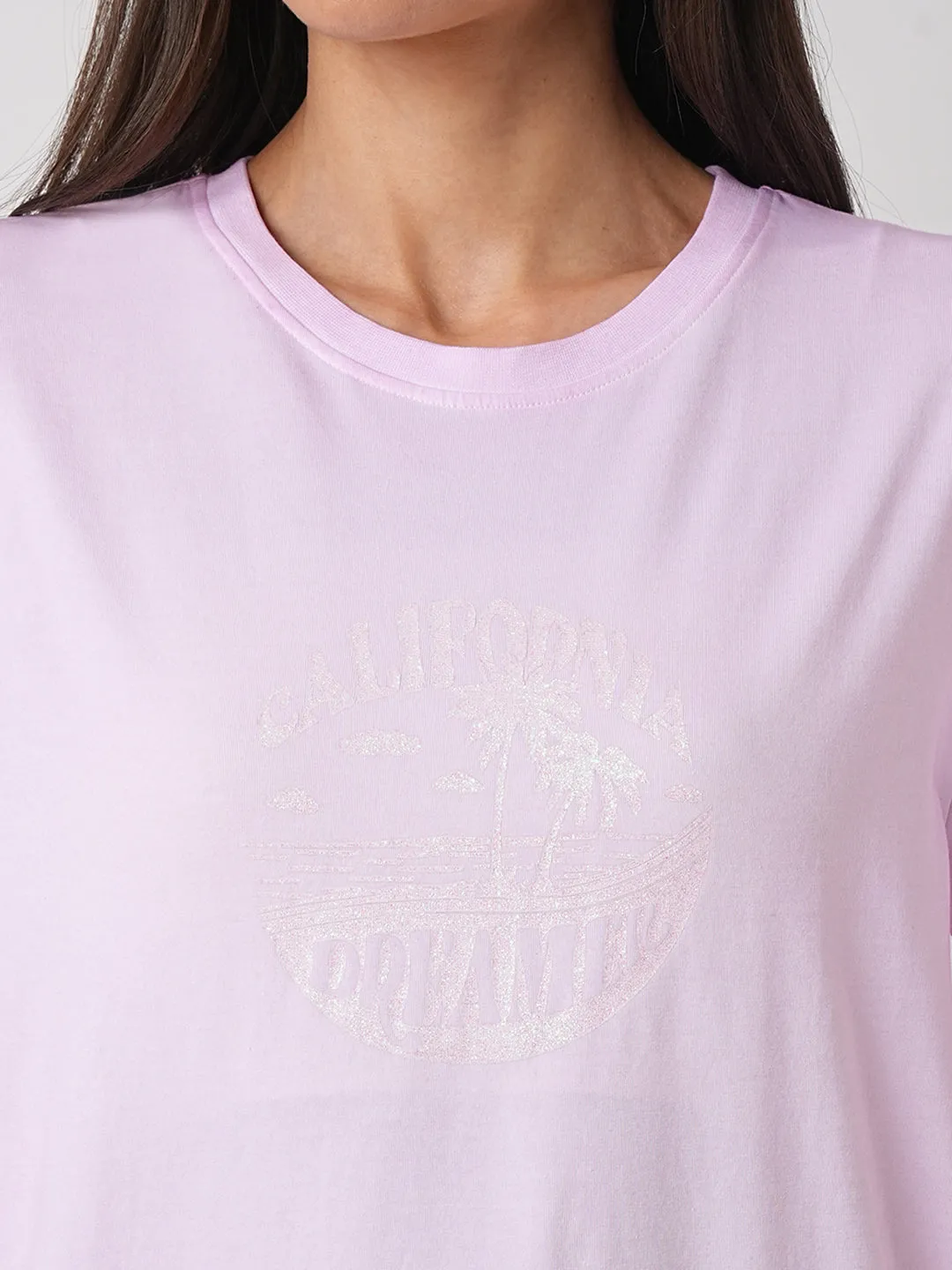 WOMEN LILAC COLD DYE T-SHIRT