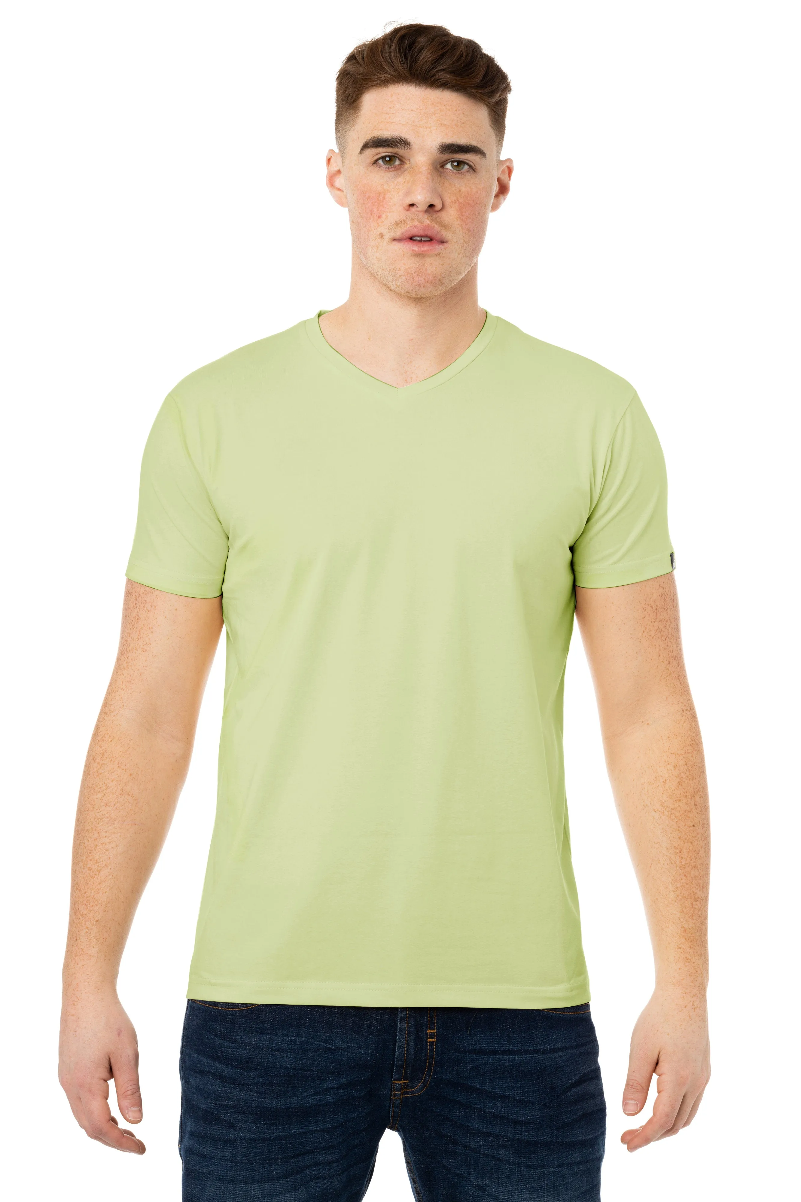 X RAY Men's Basic V-Neck Short Sleeve T-Shirt