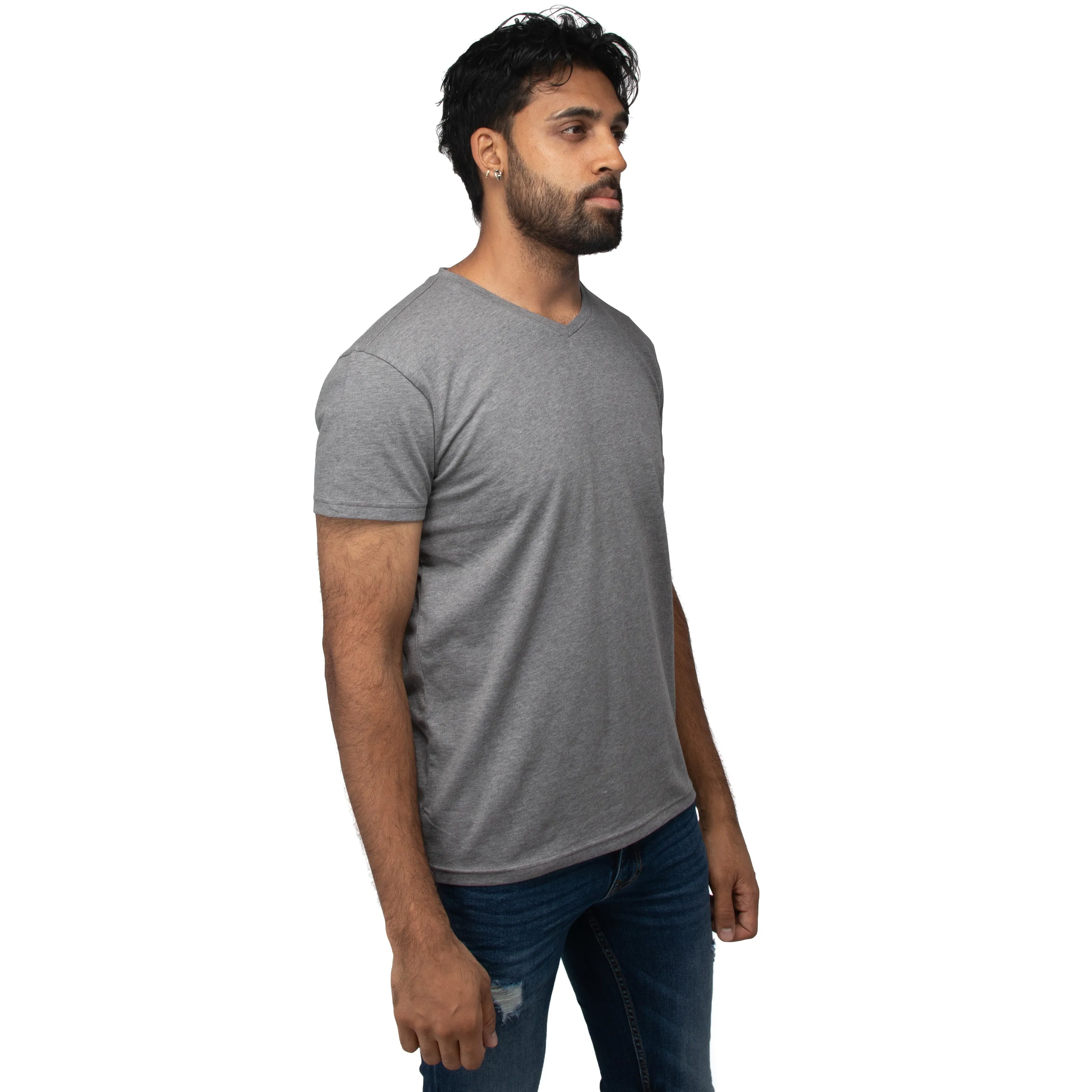 X RAY Men's Basic V-Neck Short Sleeve T-Shirt